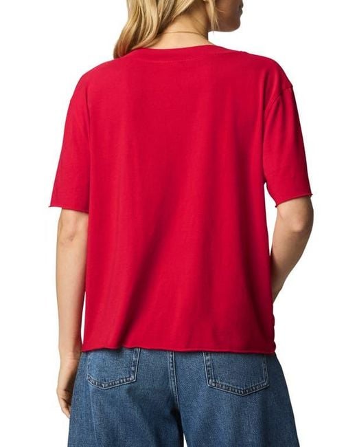 Splendid Red Kacey V-Neck T-Shirt