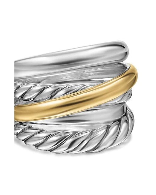 David Yurman White Crossover Five-Row Ring