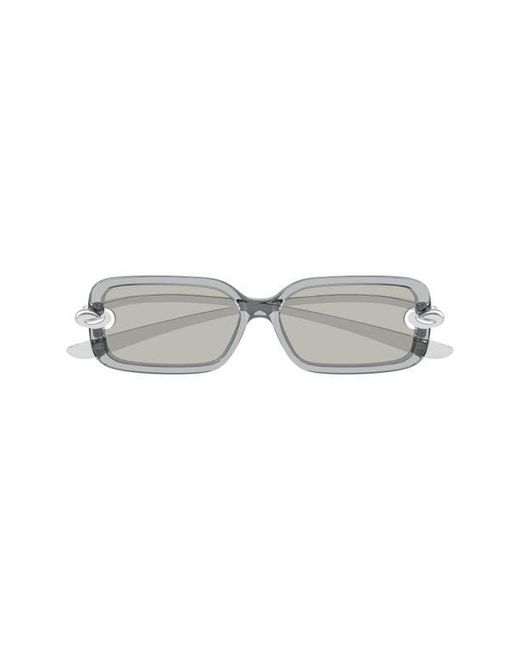 Bottega Veneta Gray 56Mm Rectangular Sunglasses