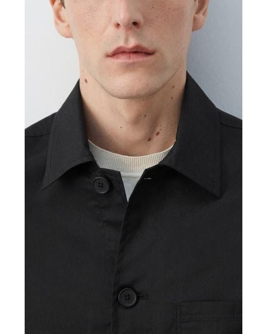 Mango Black Patch Pocket Jacket for men