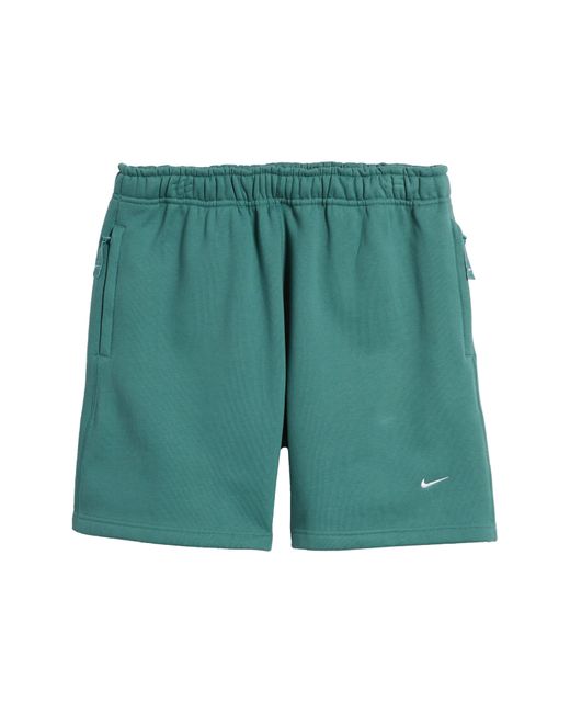 Nike Green Solo Swoosh Fleece Sweat Shorts for men