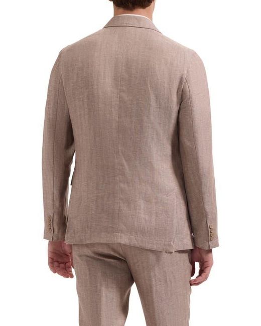 Bugatchi Brown Linen Safari Jacket for men