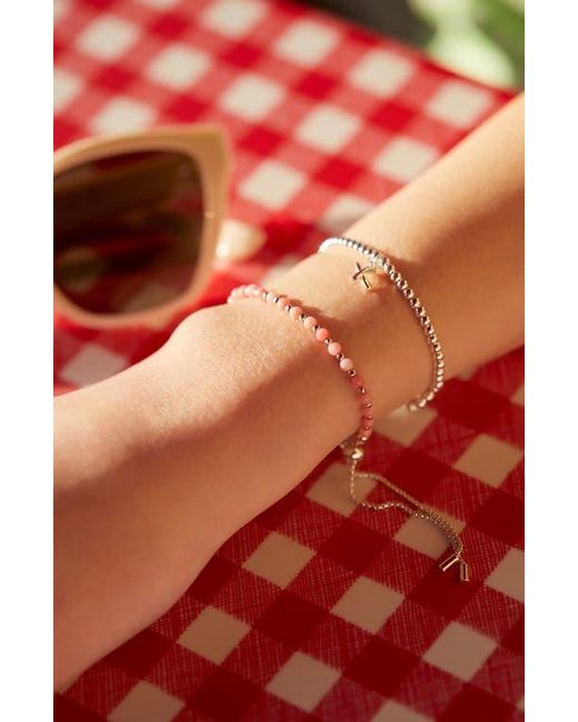 Estella Bartlett White Sienna Kiss Beaded Stretch Bracelet
