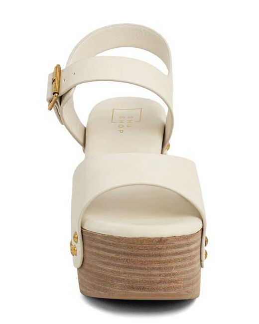 Shu Shop Natural Gia Ankle Strap Platform Sandal