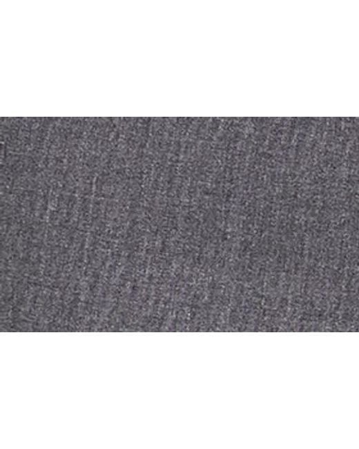 Berle Gray Self Sizer Waist Plain Weave Flat Front Washable Trousers for men