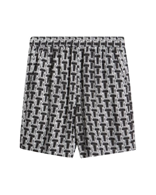 Ted Baker Blue Monogram Print Knit Shorts for men