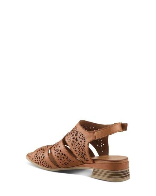 Spring Step Brown Plasma Ankle Strap Sandal