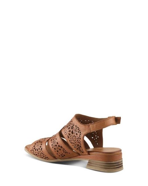 Spring Step Brown Plasma Ankle Strap Sandal