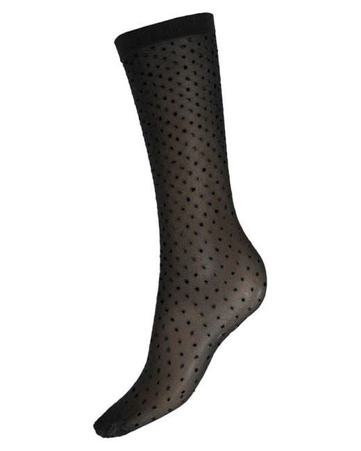Wolford Black Dot Crew Socks
