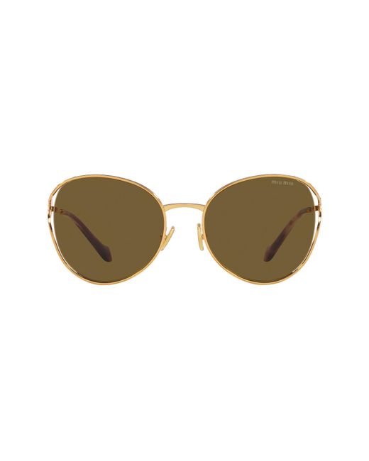 Miu Miu Brown 58mm Phantos Sunglasses for men