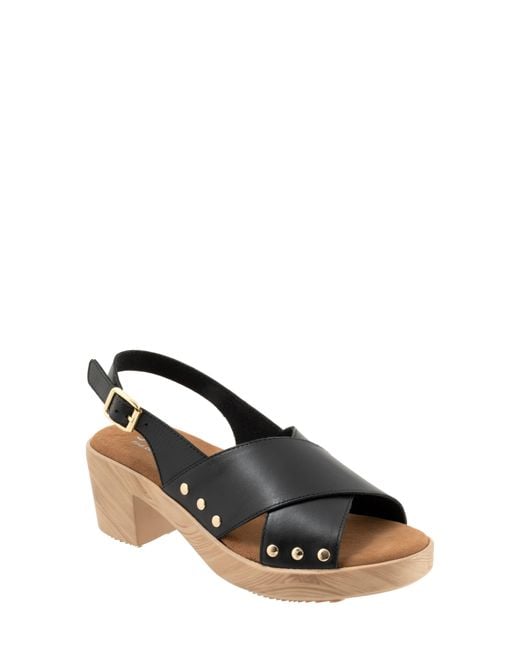 Softwalk® Black Florence Slingback Platform Sandal