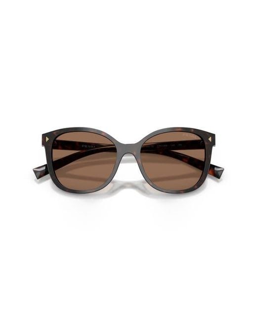 Prada Brown 53Mm Gradient Square Sunglasses