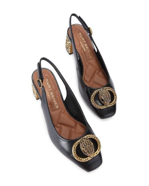 Kurt Geiger Black Chelsea Slingback Pump