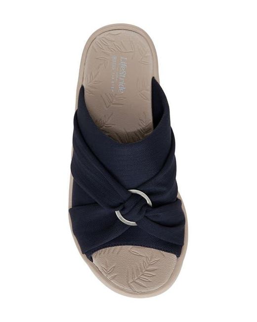 Bzees Blue Serenade Slide Sandal