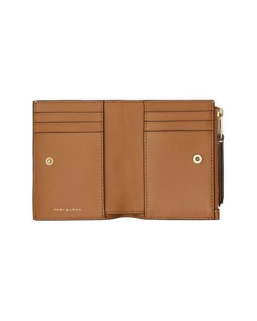 ★Tory Burch★T Monogram Denim Bi-Fold Wallet Tory Burch T Monogram Denim Bifold Wallet in Blue | Lyst