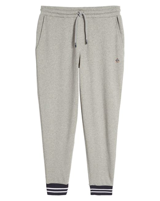 Original Penguin Gray Slim Fit Fleece joggers for men