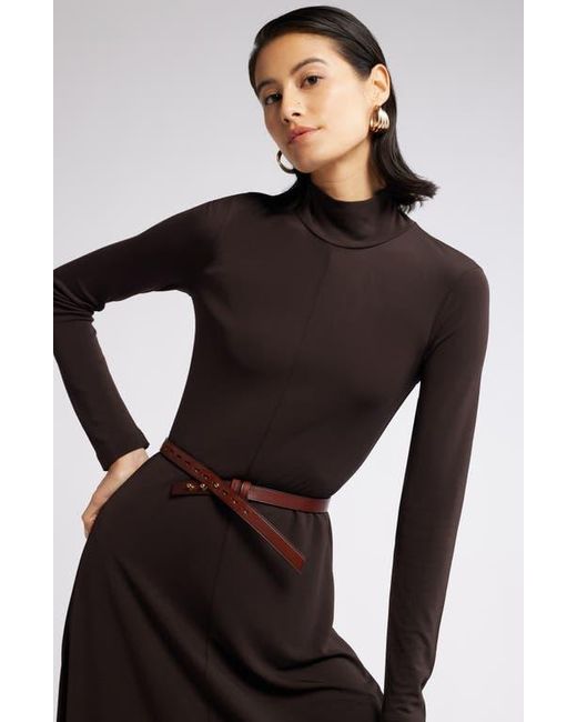Nordstrom Long Sleeve Matte Jersey Dress in Black | Lyst Nordstrom Long Sleeve Matte Jersey Dress in Black | Lyst