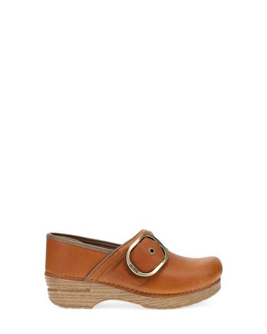 Dansko Brown Pearson Buckle Strap Clog