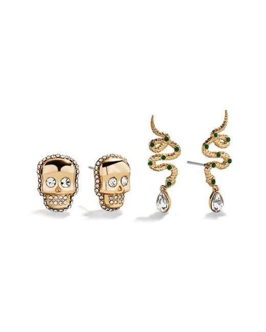 BaubleBar Metallic Venom & Vibes Set Of 2 Earrings