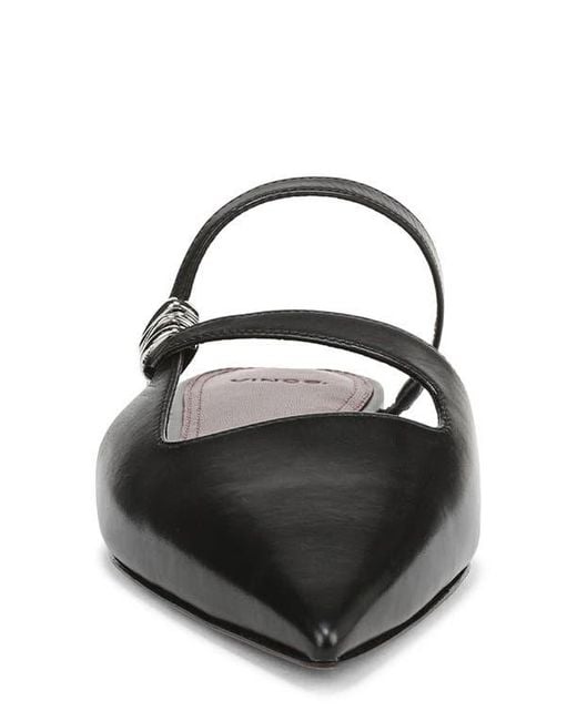 Vince Black Gilia Strappy Pointed Toe Flat Mule