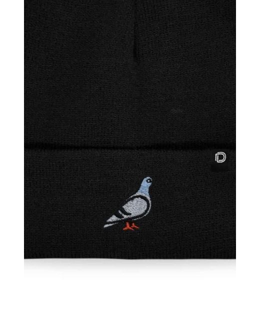 Alix Black Pigeon Beanie Cap for men