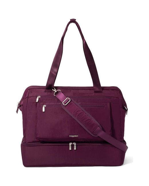 Baggallini Purple Modern Weekender Bag