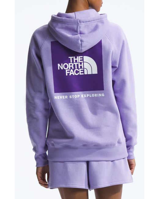 The North Face Purple Box Logo Nse Pullover Hoodie