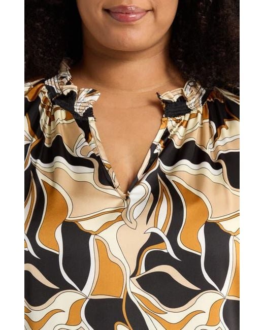 Sugarlips Black Groover Split Neck Satin Top