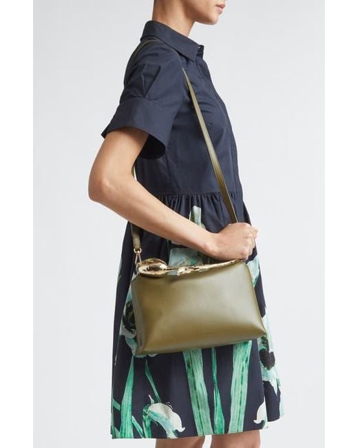 Erdem Green Medium Bloom Bag