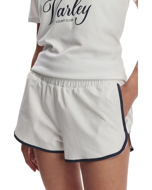 Varley White Soft Ripstop Shorts