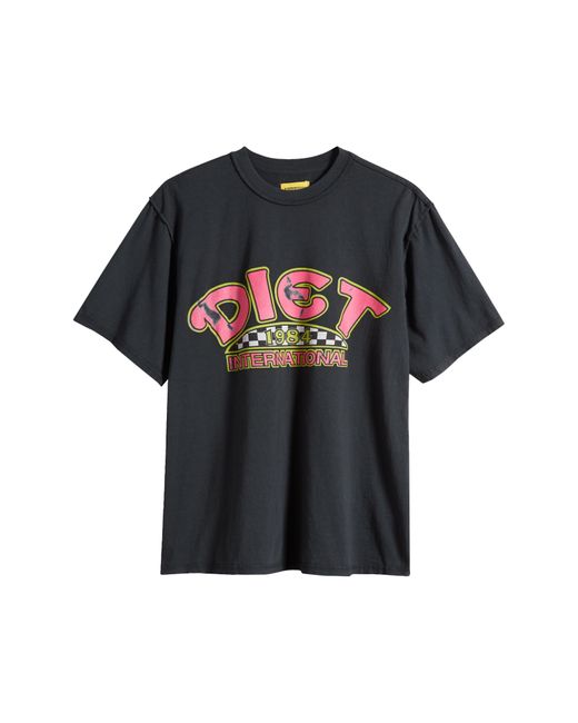 DIET STARTS MONDAY Black Diet Intl Cotton Graphic T-shirt for men