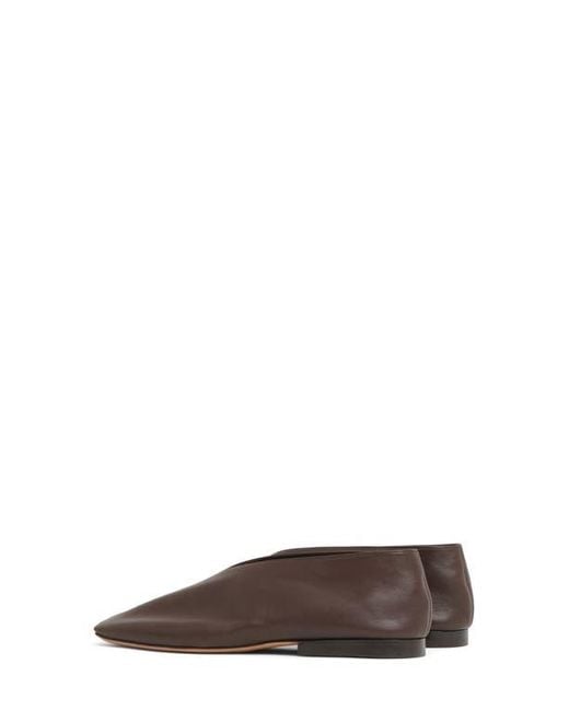 Mansur Gavriel Brown Square Toe Flat