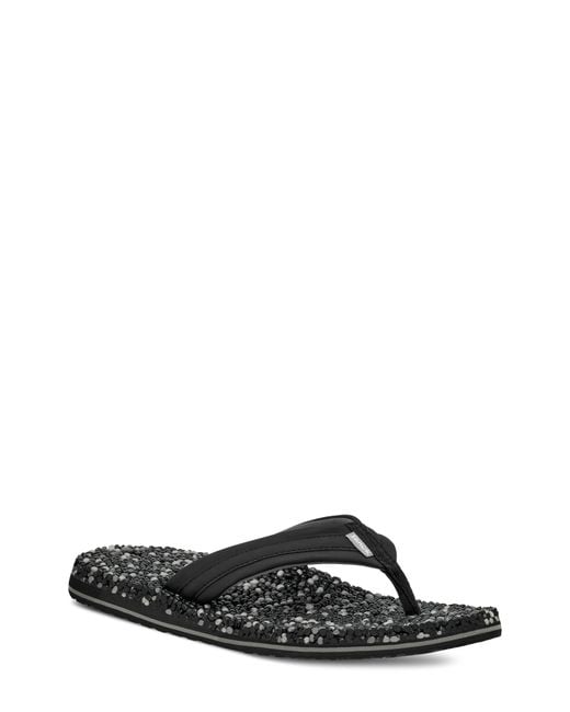 Sanuk Black Bubblecush Flip Flop for men
