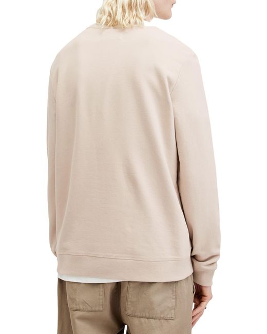 AllSaints Natural Raven Slim Fit Crewneck Sweatshirt for men