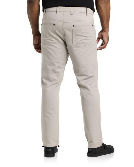 True Nation by DXL Gray 5-Pocket Everyday Stretch Twill Pants for men