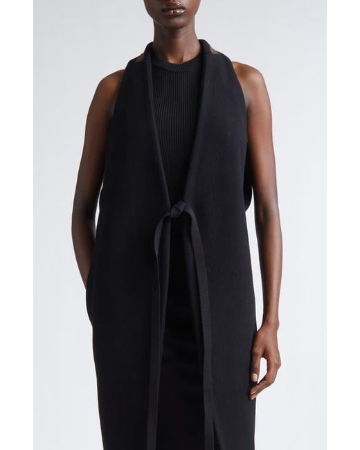 Rick Owens Black Concordians Cyclops Sleeveless Coat