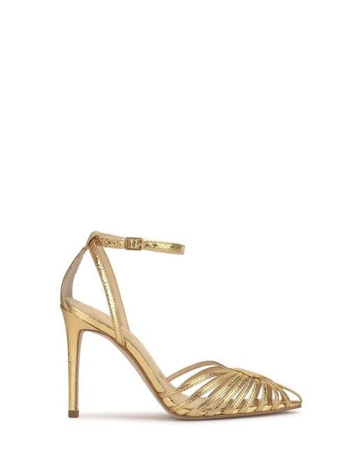 Jessica Simpson Metallic Paveri Ankle Strap Pointed Toe Pump