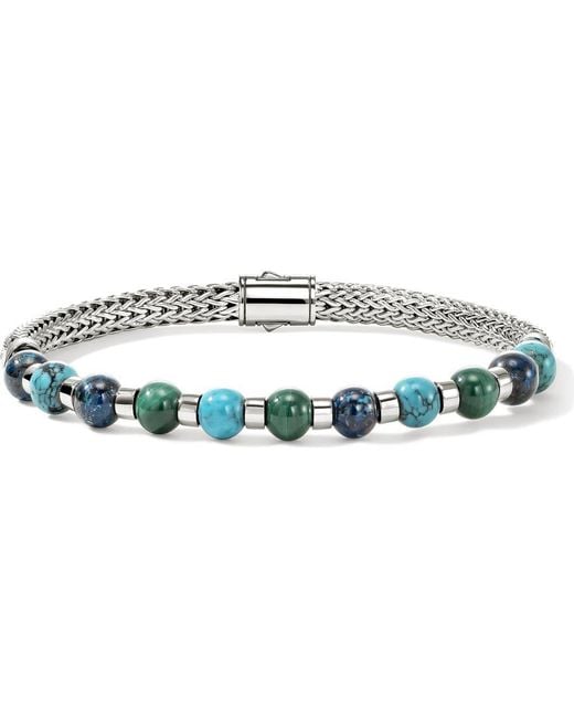 John Hardy Blue Beaded Chain Bracelet