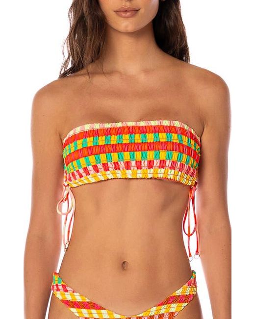 Maaji Orange Golden Gambit Artemisa Reversible Bikini Top