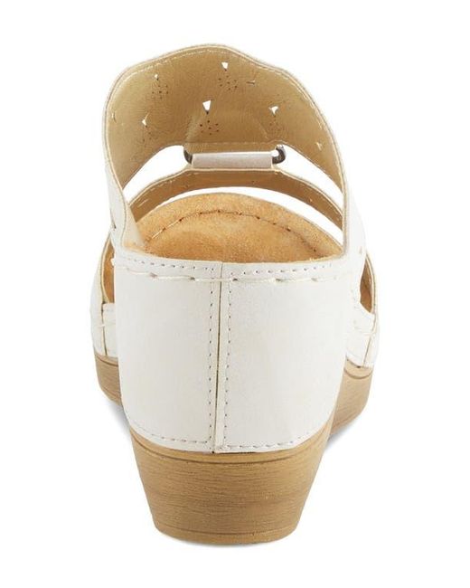 Flexus by Spring Step Natural Dreiser Platform Wedge Slide Sandal