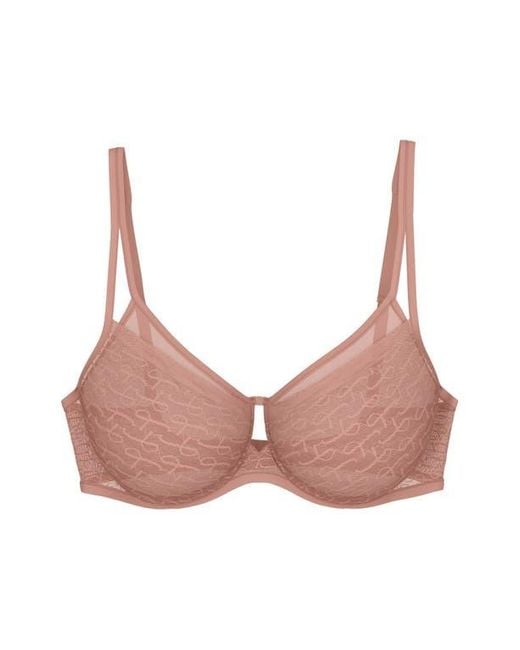 Triumph Pink Signature Sheer Minimizer Bra