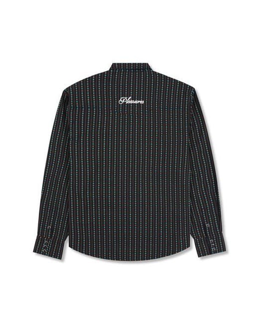 Pleasures Black Tribute Western Snap-Up Shirt for men