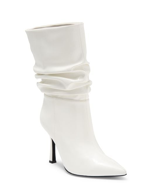 Jeffrey Campbell White Guillo Pointed Toe Boot