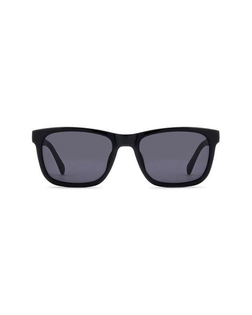 Fossil Blue 56Mm Rectangular Sunglasses for men