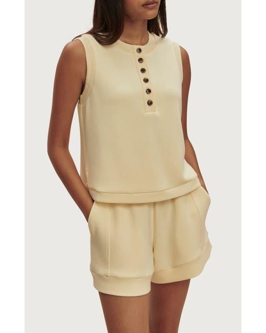 Varley Yellow Marla Button Placket Tank
