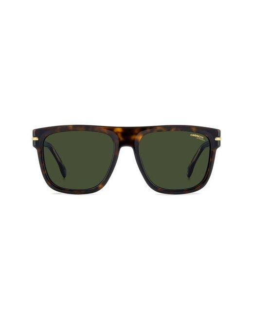 Carrera Green 57Mm Rectangular Sunglasses for men