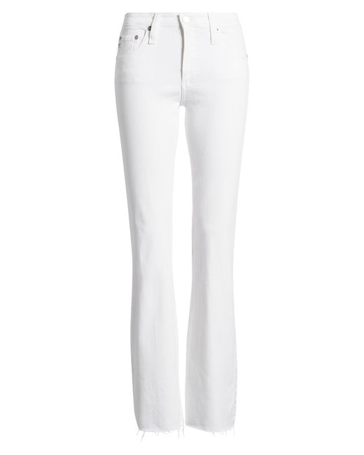 AG Jeans Angel Raw Hem Mid Rise Bootcut Jeans in White Lyst
