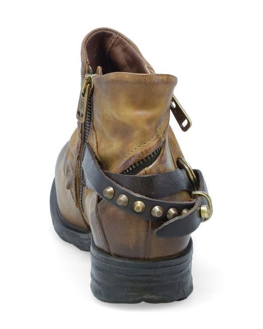A.s.98 Brown Steve Studded Bootie