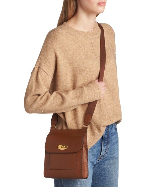 Mulberry Small Antony Leather Crossbody Bag in Brown Lyst