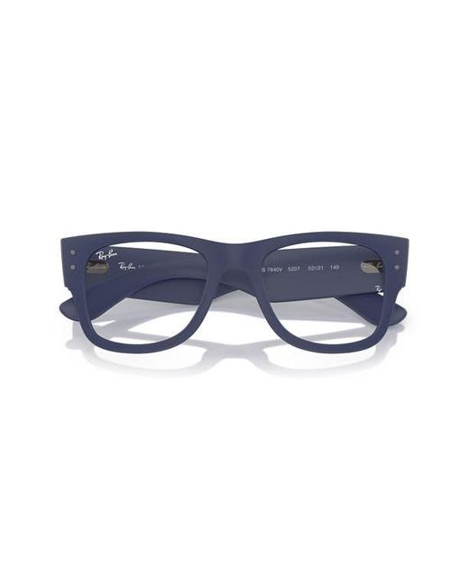Ray-Ban Blue Mega Wayfarer Liteforce 50Mm Rectangular Optical Glasses for men